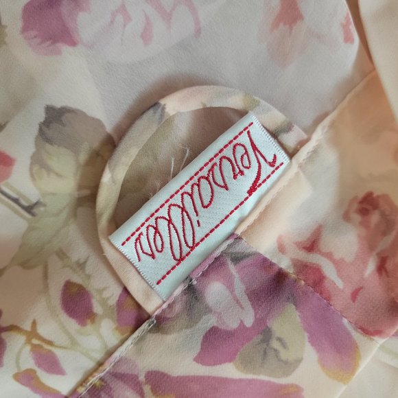 Floral vintage silky open kimono pastel festival - Picture 3 of 9